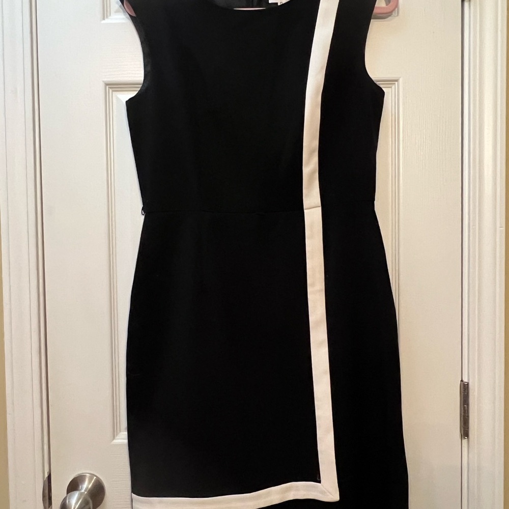 Calvin Klein Black and White Midi Dress - Picture 2 of 4